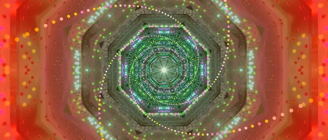 Neon Tunnel Octagon Green Red 60fps 21:9 Ultrawide Screensaver Vj Loop