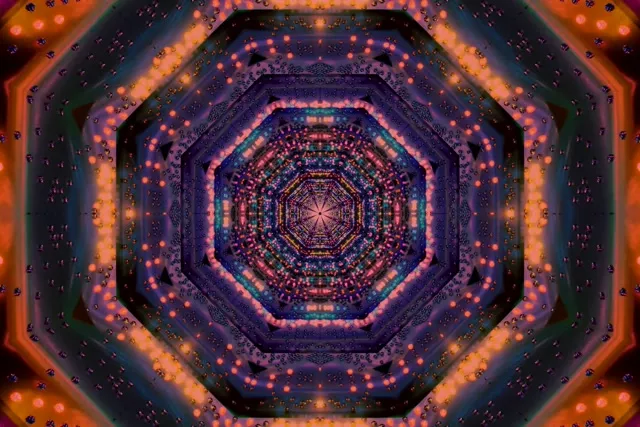 Neon Tunel Osmerokut Kaleidoskop VJ Loop 3:2 surface 60fps Screensaver
