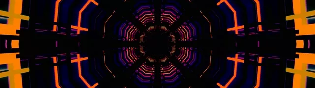 Neon Tunnel Octagon Pulse VJ Loop 32:9 Super Ultrawide 60fps Screensaver