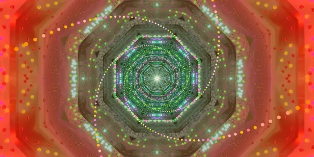 Неонски тунел октагон чувар на екран 2:1 Univisium 60fps VJ Loop