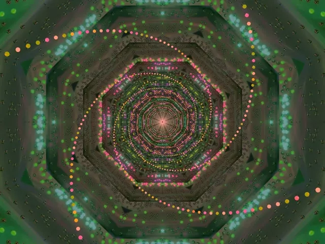 Twnnel Neon Wythonglog Spiral Dolen VJ 4:3 Clasurol 60fps Arbedwr Sgrin