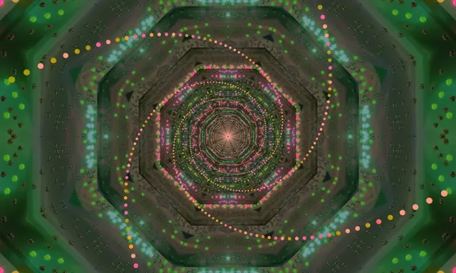 霓虹隧道八角螺旋 VJ Loop 5:3 宽屏 60fps 屏保