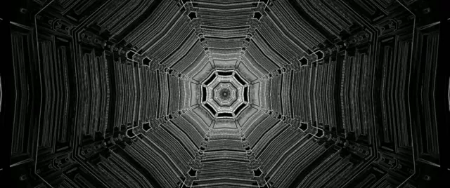 تونل نئون گردابه هشت ضلعی 2.39:1 Cinemascope 60fps محافظ صفحه VJ Loop