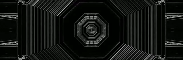 Terowongan Neon Vortex Segi Delapan 3:1 Triple Wide 60fps Screensaver Vj Loop