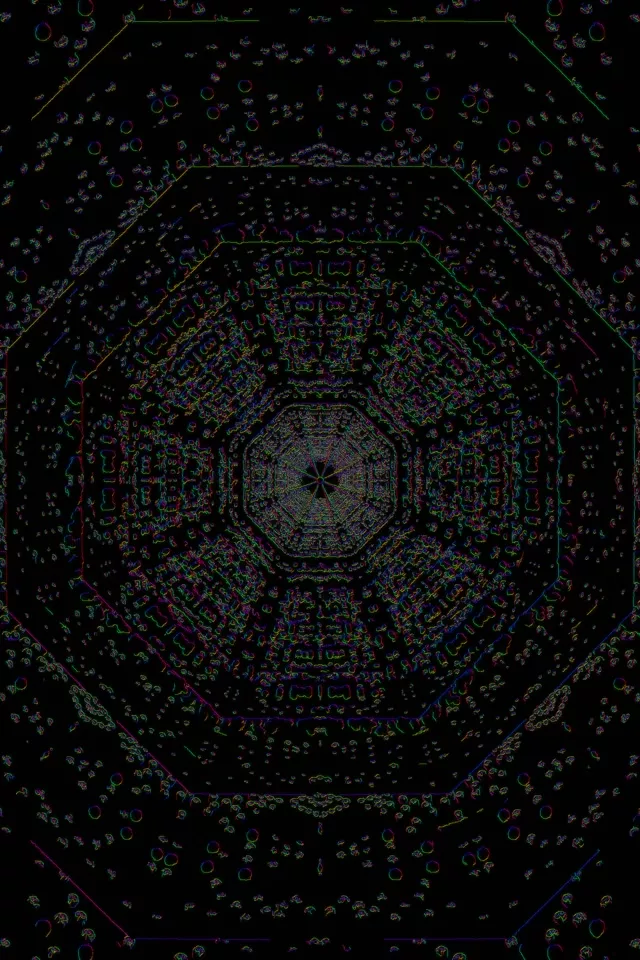 Neon Tunnel Octagon Vortex 60fps Screensaver 2:3 Portrait VJ Loop