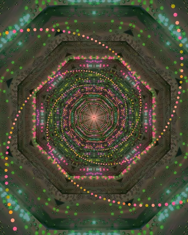 Neon Tunel Oktagon Vrtlog 60fps Čuvar Ekrana 4:5 Instagram VJLoops