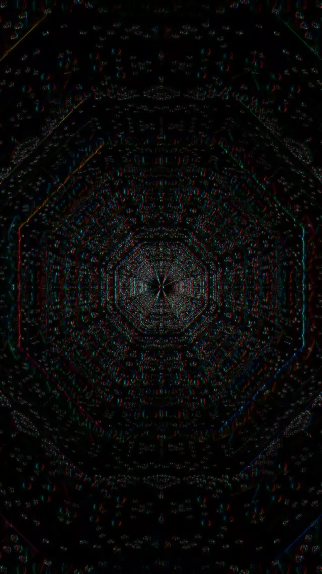 VJ Loop Terowongan Neon Vorteks Oktagon 9:16 Reels 60fps Screensaver