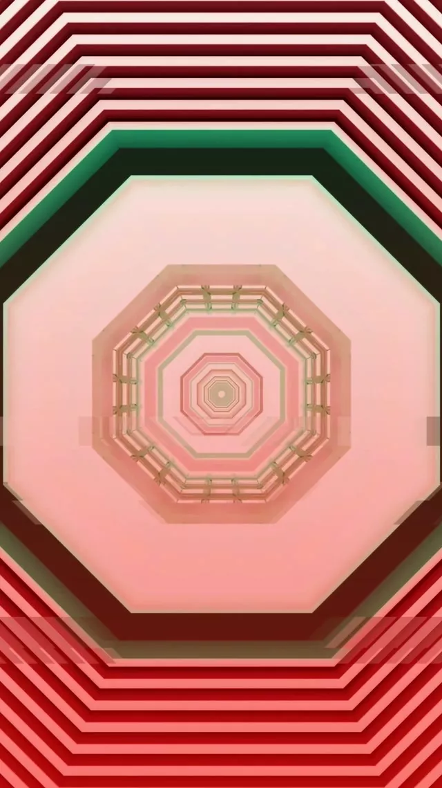 Neon Tunnel Octagon Vortex Loop 9:16 Reels 60fps Screensaver