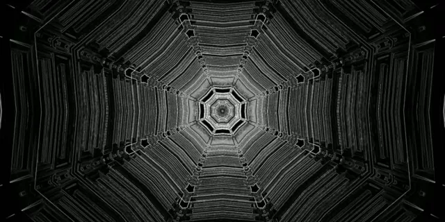 نفق نيون دوامة مثمن VJ Loop 2:1 Univisium 60fps شاشة توقف