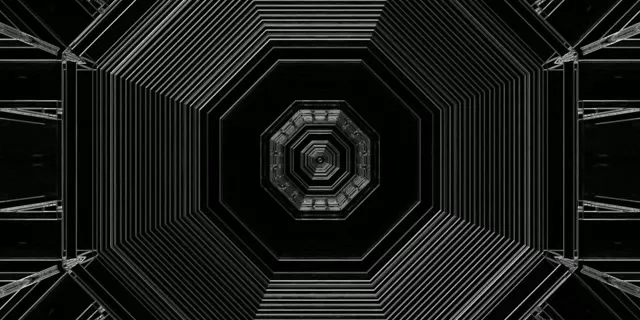 Neon Tunnel Oktagon Vortex VJ Loop 2:1 Univisium 60fps Bildschirmschoner