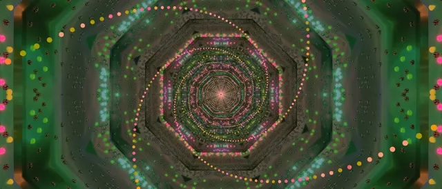 Neonový tunel oktagon vortex VJ Loop 21:9 ultra široký 60fps spořič obrazovky