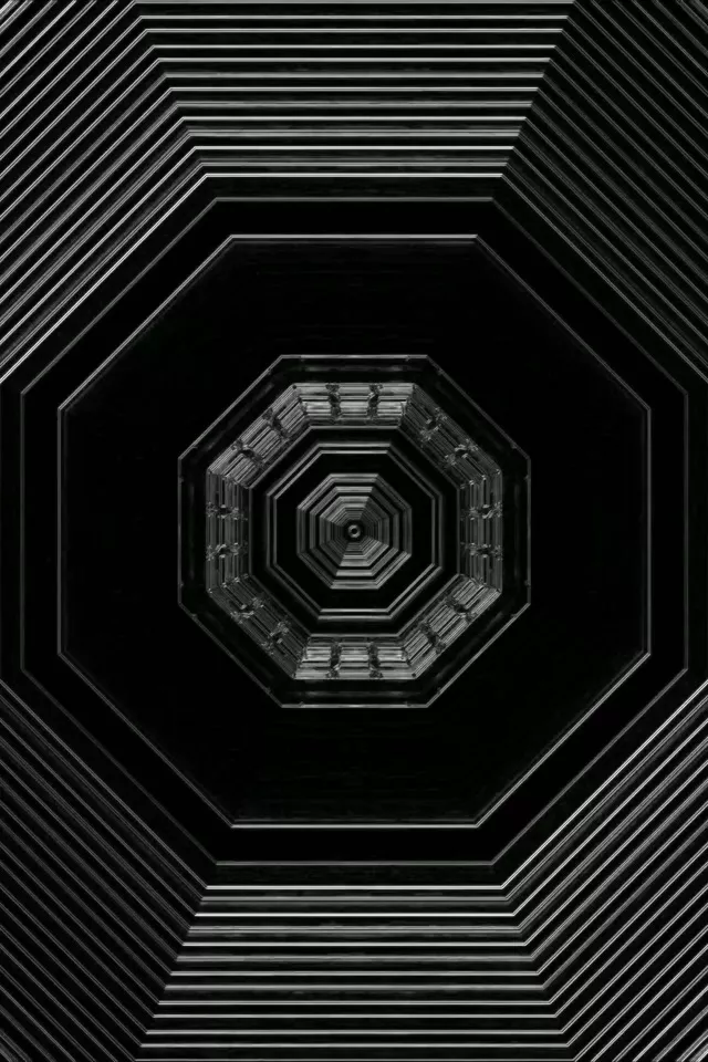 नियॉन टनल अष्टभुज भंवर VJ Loop 2:3 फोटो पोर्ट्रेट 60fps स्क्रीनसेवर