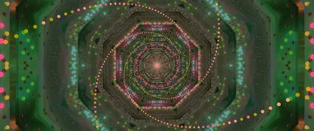 Terowong Neon Pusaran Oktagon VJLoops 2.39:1 Cinemascope 60fps Penyelamat Skrin