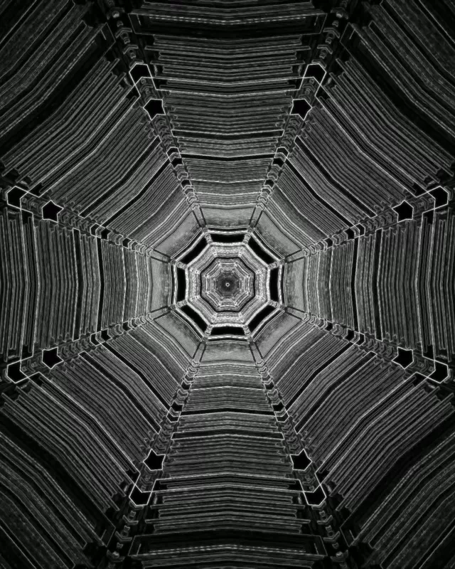 Neon Tunel Oktogono Zurrunbiloa VJ Loop 4:5 Instagram 60fps Pantaila-babeslea