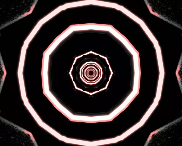 نفق النيون المثمن دوامة Vj Loop 5:4 صناعي 60fps حافظة الشاشة