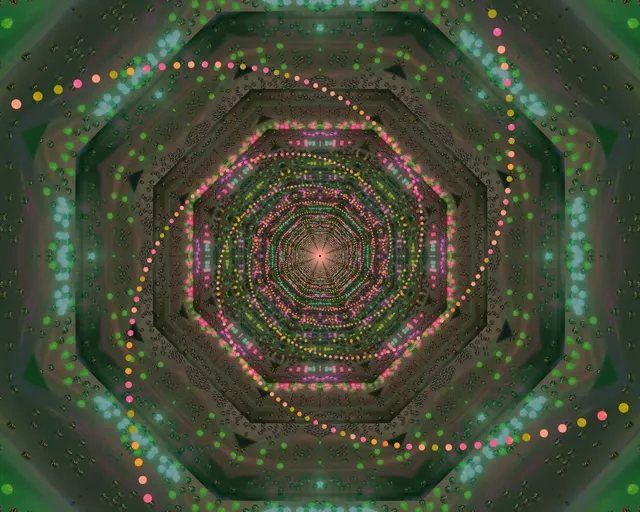 Neon Tunel Oktagon Vrtlog VJLoops 5:4 Industrial 60fps Čuvar Ekrana