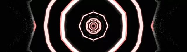 Neon Tunel Oktagon Vorteks VJ Loop 60fps 32:9 Super Ultrawide Čuvar Ekrana