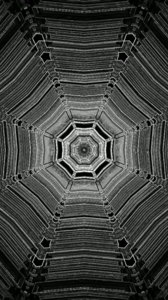 Neon Tonnel Agthoek Vortex VJ Loop 9:16 Reels 60fps Skermskakel