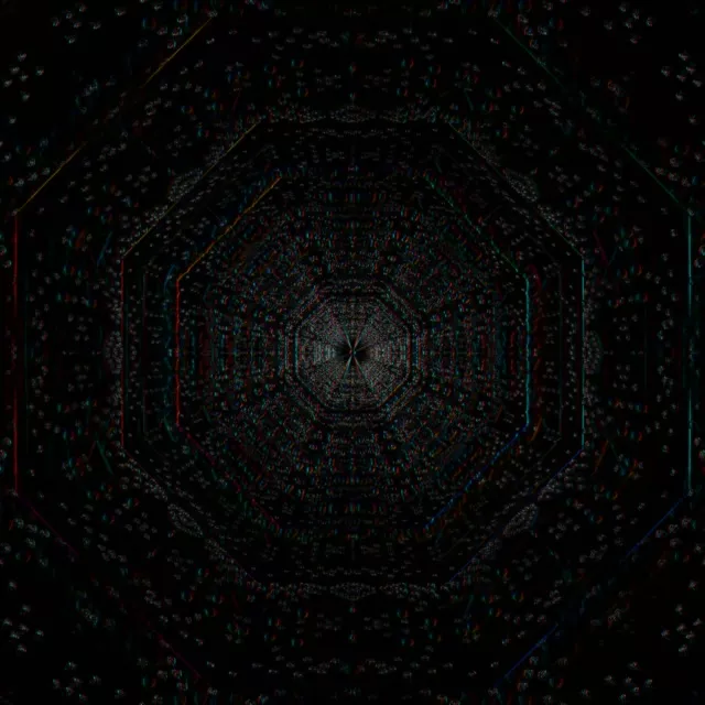 Neon Tunnel Octagonal Vortex Loop 1:1 Square 60fps Screensaver VJ