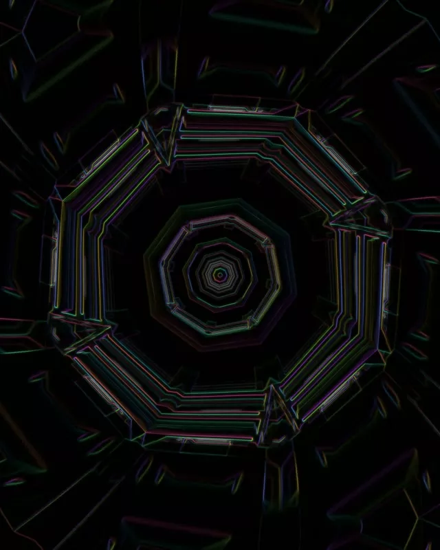 Tolán Neon Octagons 4:5 Instagram 60fps Screensaver VJ Loop