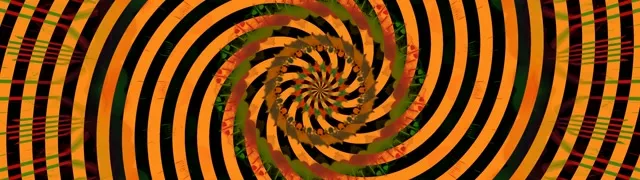 Túnel Neón Vórtice Espiral Negro Laranxa 32:9 Super Ultraancho 60fps Protector de Pantalla VjLoops