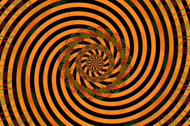 Tunel Neon Vortex Spirală Hipnotică Portocaliu 3:2 Surface 60fps Screensaver VjLoops