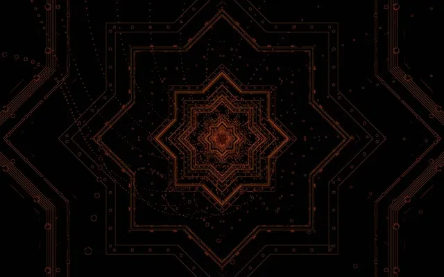 Túnel de Neó Mandala Estrella Coure VJ Loop 60fps 16:10 MacBook Estalviapantalles
