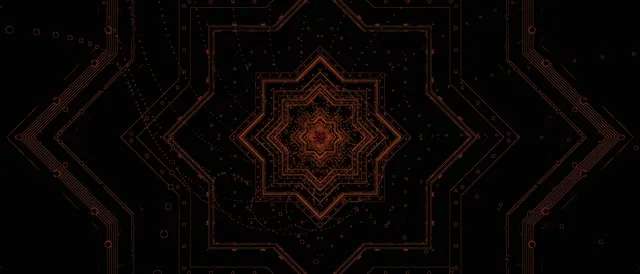Neon Tunnel Copper Star Mandala VJ Loop 21:9 Ultrawide 60fps Screensaver