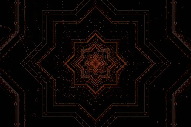 Đường hầm Neon Đồng Sao Mandala VJ Loop 3:2 Surface 60fps Screensaver