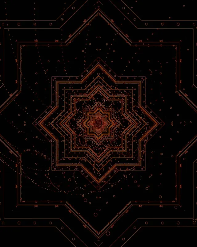 Tunnel Neon Vortice Mandala Stella Rame Vj Loop 4:5 Instagram 60fps Screensaver