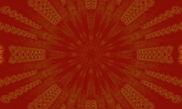 Vj loop Neon Tunnel Orange Green Kaleidoscope Burst 5:3 wide 60fps screensaver