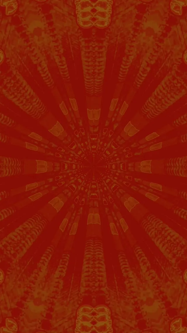 Neon Tunnel Orange Green Kaleidoscope Burst VJ Loop 9:16 Reels 60fps Screensaver