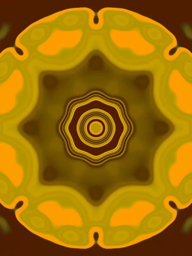 Neona Tuneļa Oranžā Mandalas Ekrānsaudzētājs 3:4 iPad Portrait 60fps VJ Loop