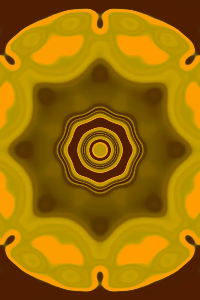 Neon Tunnel Orange Mandala Screensaver 60fps 2:3 Photo Portrait Vj Loop