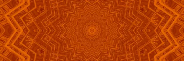 Terowongan Neon Kaleidoskop Bintang Orange 3:1 Triple Wide 60fps Screensaver Vj Loop