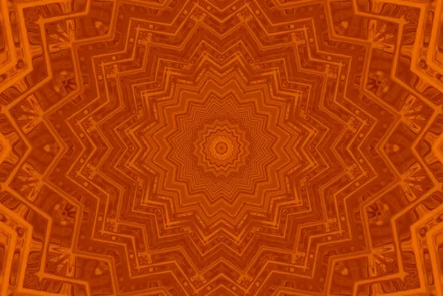 नीयन टनल ऑरेंज स्टार कैलिडोस्कोप Vj Loop 3:2 Surface 60fps स्क्रीनसेवर