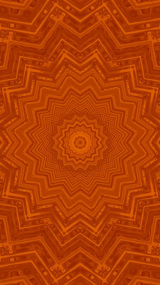 Neonový Tunel Oranžová Hvězda Kaleidoskop VJ Loop 9:16 Reels 60fps Šetřič Obrazovky