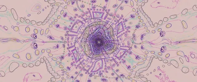 Neon Tunnel Fractal Kaleidoscope 2.39:1 Cinemascope 60fps Screensaver Vj Loop