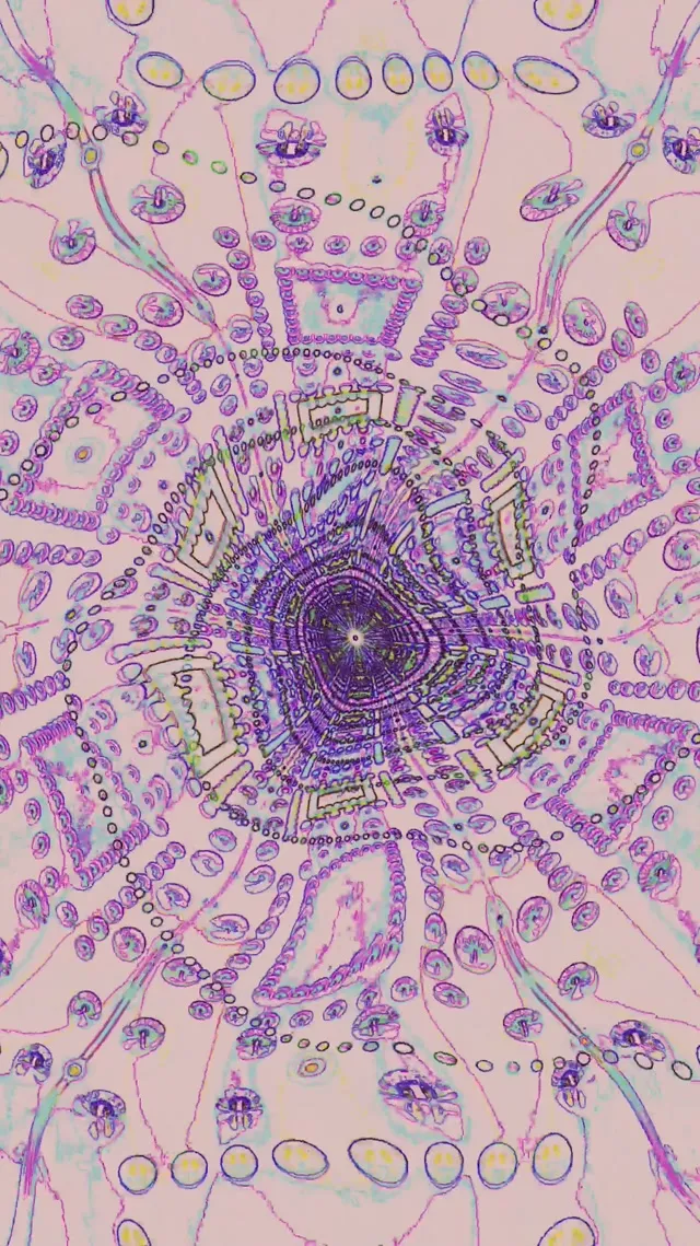 Neon Tunnel Mandala Eye Vortex VJ Loop 9:16 Reels 60fps Screensaver