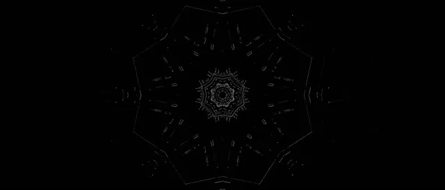 Neon Tunel Pentagon Kaleidoskop VJLoops 21:9 Ultrawide 60fps Spořič obrazovky