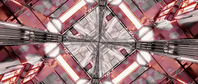 Neon Tunnel Pink Chrome Diamond Vj Loop 21:9 Ultrawide 60fps Screensaver