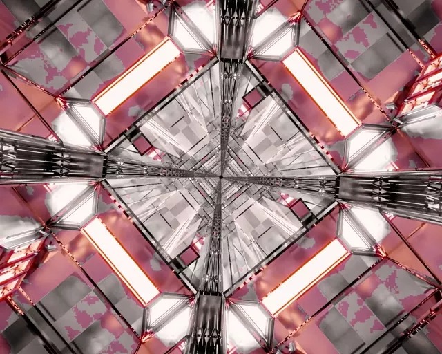 Neon Tunel Arrosa Diamante Sarea VJLoops 5:4 industrial 60fps Pantaila-babeslea