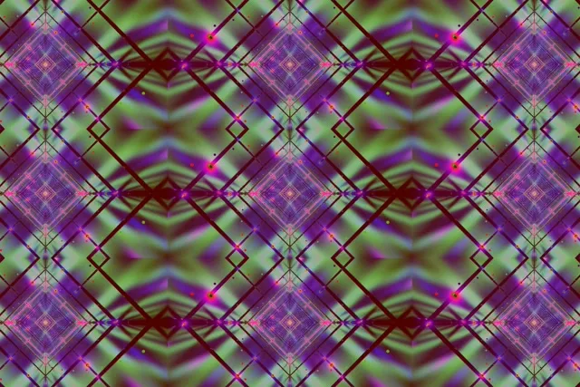 Neon Tunnel Πλέγμα Διαμαντιού VJ Loop 3:2 Surface 60fps Screensaver