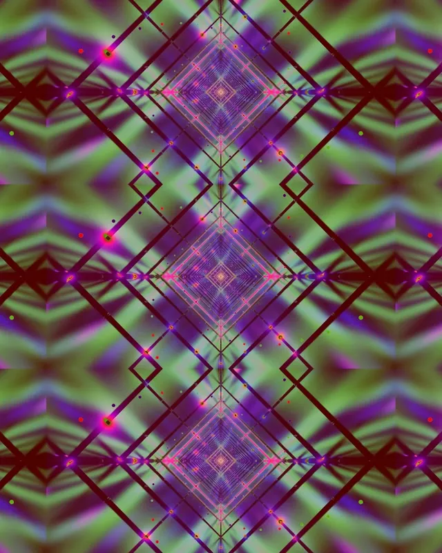 Túnel Neón Rejilla Diamante Vj Loop 4:5 Instagram 60fps Salvapantallas