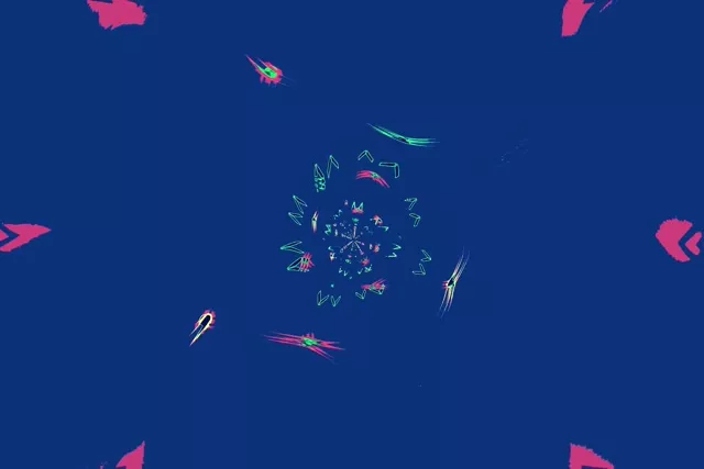 Bentuk Terowong Neon Merah Jambu Hijau 3:2 Surface 60fps Penyelamat Skrin VJ Loop