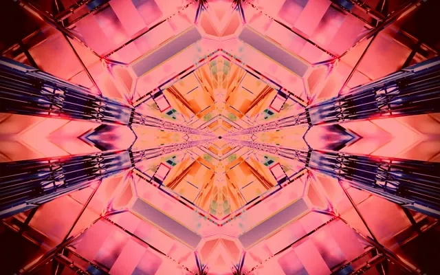 تونل نئون کالیدوسکوپ VJLoops 16:10 مک بوک 60fps اسکریین سیور