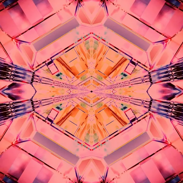 Túnel de Neó Explosió Diamant Calidoscopi Rosa VJ Loop 1:1 Quadrat 60fps Estalvi de Pantalla