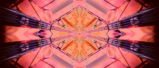 Neon Tunnel Kaleidoscope Burst VJ Loop 21:9 Ultrawide 60fps Screensaver