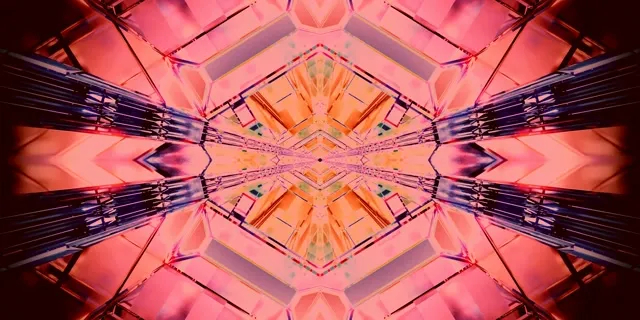 Neoninės tunelės kaleidoskopas sprogimas VJ Loop 2:1 Univisium 60fps ekrano užsaugiklis