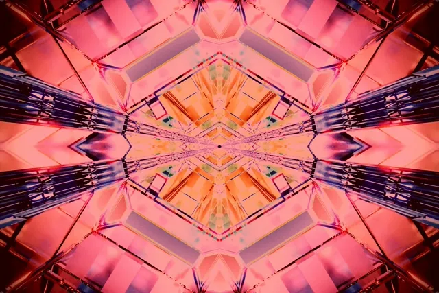 Neon Tunnel Kaleidoscope Burst VJLoops 3:2 Surface 60fps Screensaver